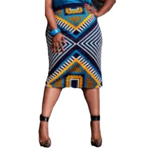 Ashley Stewart NWT Geometric Patterned Midi Skirt, Size 18/20